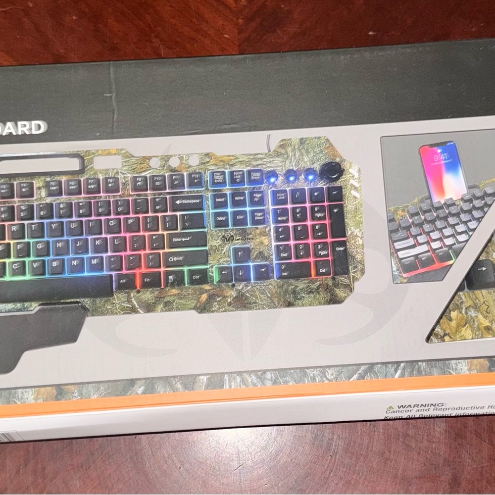 Realtree RGB Gaming Keyboard with Camo Design